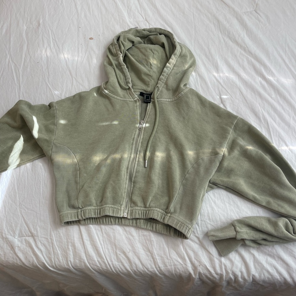 cropped sage green jacket